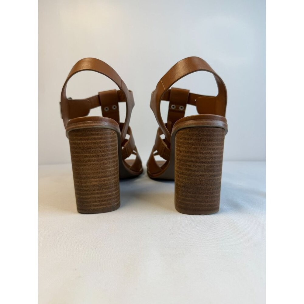 Marc Fisher Fynlee Sandals Women Size 9M Brown Leather Strappy Block Heel Shoes - Picture 9 of 12